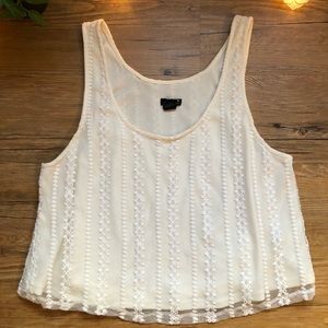 Lace Covered Tank Top